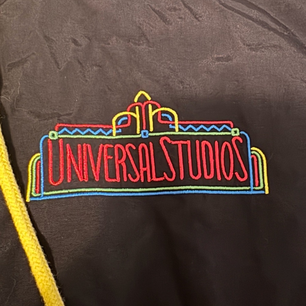 Universal Studios Black Jacket With Colorful Embr… - image 2